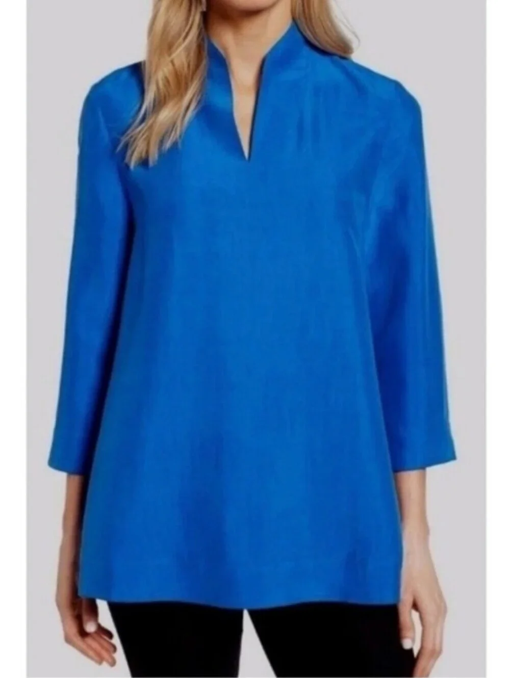 Eileen Fisher Silk Dupioni Top